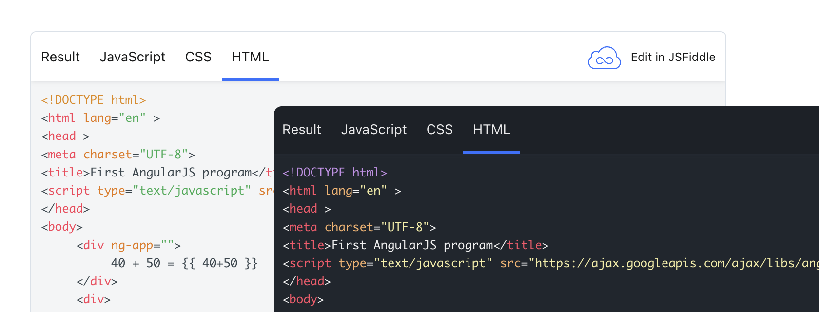 JSFiddle embed