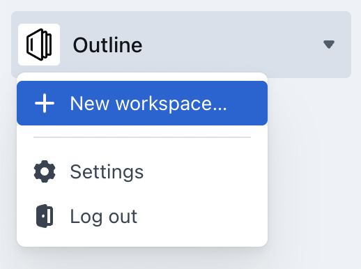 New Outline workspace